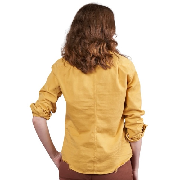 Frank & Eileen Barry Gold Organic Cotton Classic Button Up Shirt Women’s Small - Picture 6 of 14